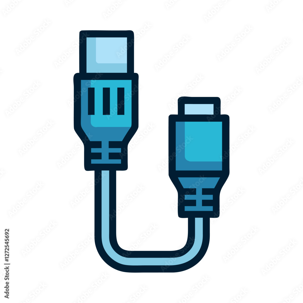 Telecomunication cable connector icon Telecomunication cable connector icon