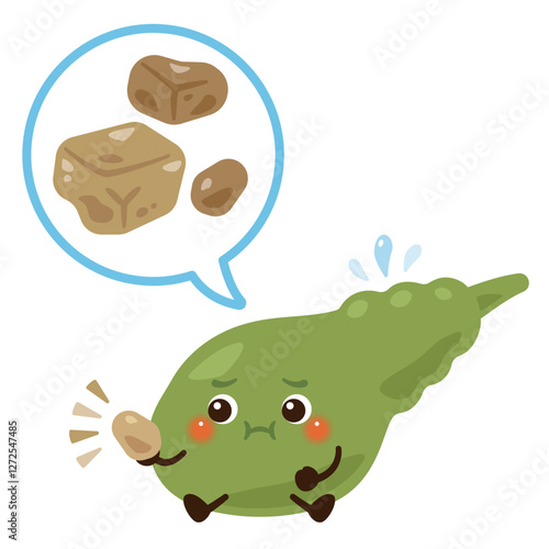 胆石ができた胆嚢のキャラクター2