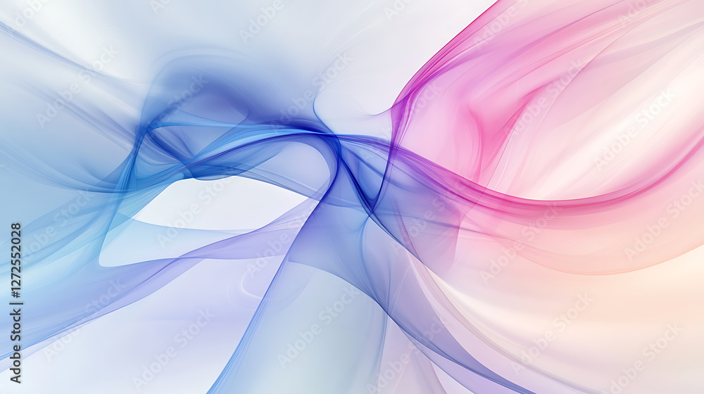 Obraz premium Abstract colorful waves blend together for a modern design background.