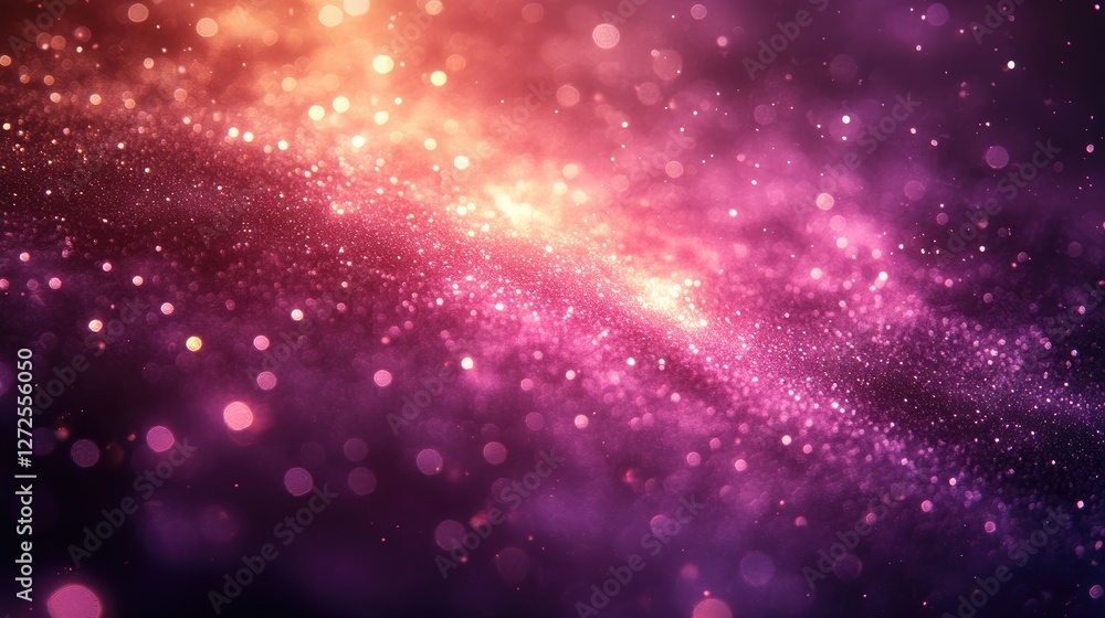 Fototapeta premium Pink purple galaxy sparkle bokeh background
