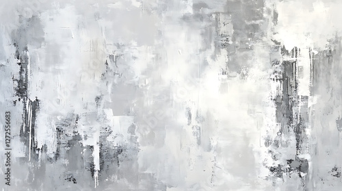 Abstract gray and white painting, perfect for modern decor or artistic projects. photo