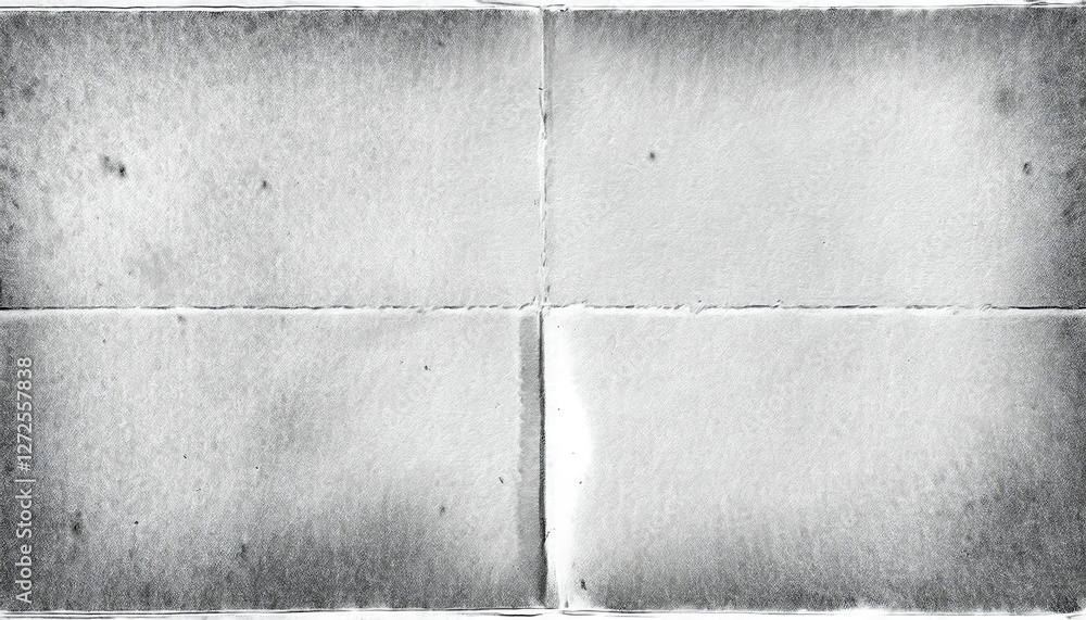 Obraz premium A textured, monochrome surface with a subtle grain, split into four quadrants, evoking a sense of vintage aesthetics.