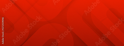 Red curved lines on a red background create a modern and dynamic design suitable for abstract backgrounds or artistic projects.
