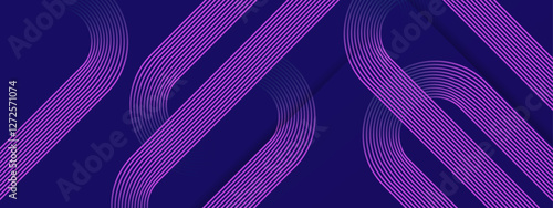 dar blue and purple curved lines on a dark background. Suitable for abstract backgrounds, modern designs, tech themes, and vibrant concepts.