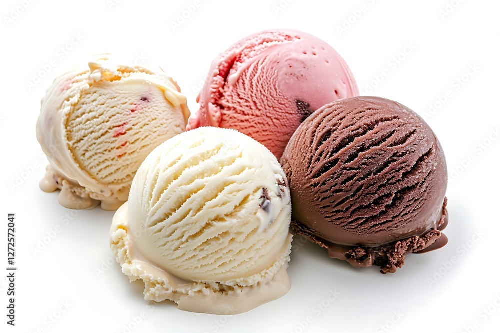 Delicious ice cream isolated on white background Delicious ice cream isolated on white background