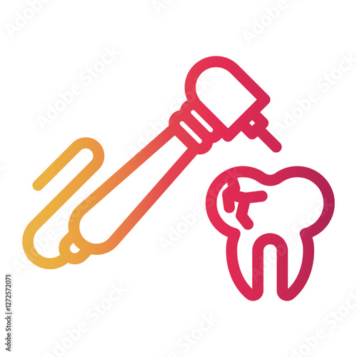 drill Line Gradient Icon