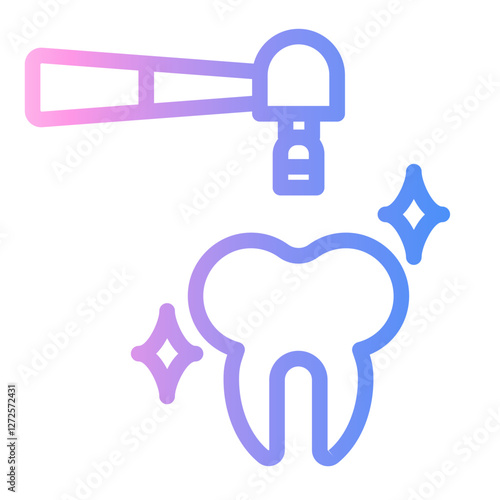 whitening Line Gradient Icon