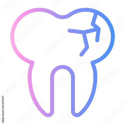 cavity Line Gradient Icon