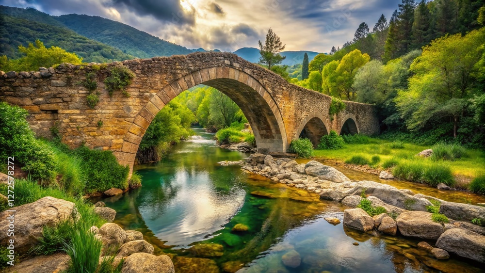 Rustic Spanish Bridge: A Documentary Photography Perspective Rustic Spanish Bridge: A Documentary Photography Perspective