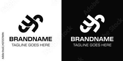 Letters SY Monogram Logo, suitable for any brand with SY or YS initials