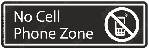 No cellular phone sign no cell phone zone