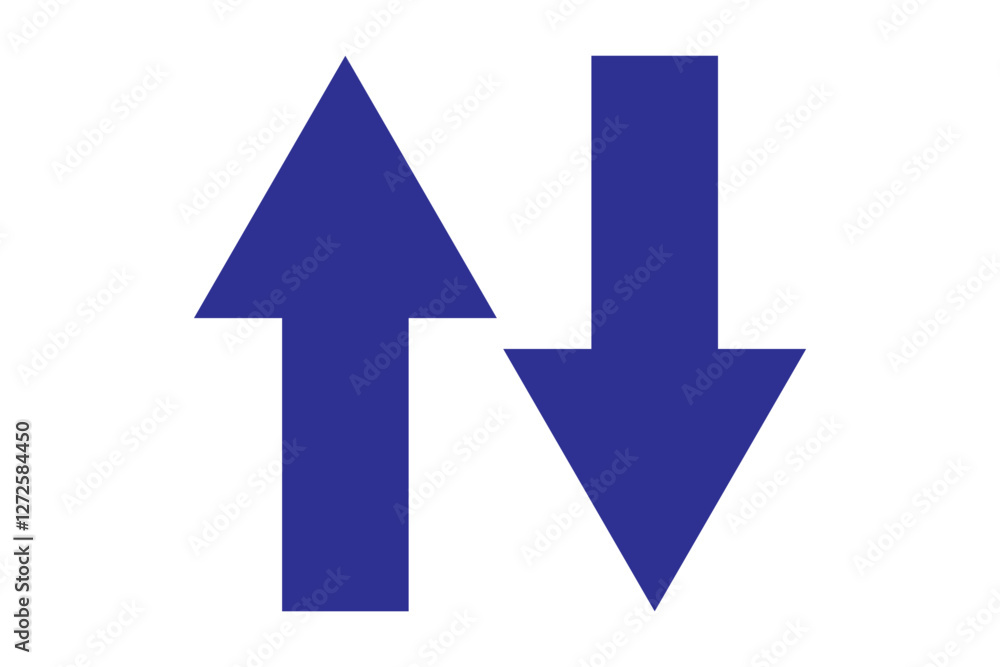 Green Up and Red Down Arrow Icons with Rounded Edges. Vector Image. Green Up and Red Down Arrow Icons with Rounded Edges. Vector Image.