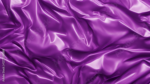 Processed collage of purple plastic cellophane surface texture. Background for banner, backdrop