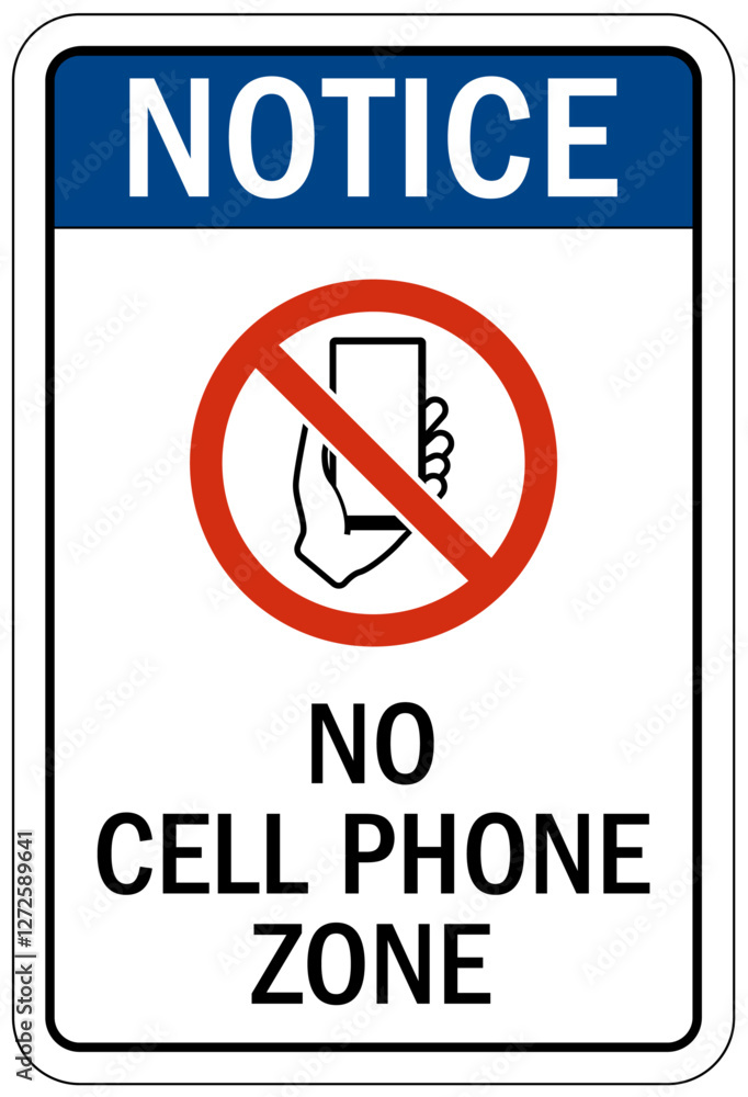 Obraz premium No cellular phone allowed sign no cell phone zone