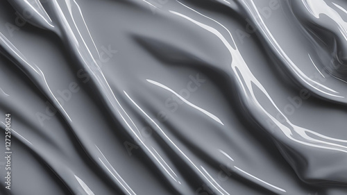 Processed collage of gray plastic cellophane surface texture. Background for banner, backdrop