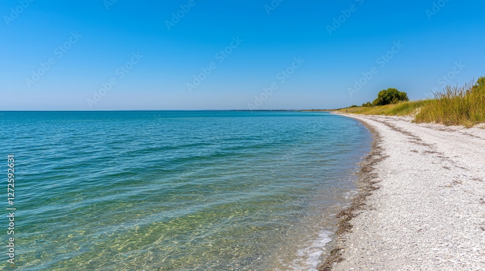 custom made wallpaper toronto digitalSerene beach landscape with clear water and gentle waves under a blue sky