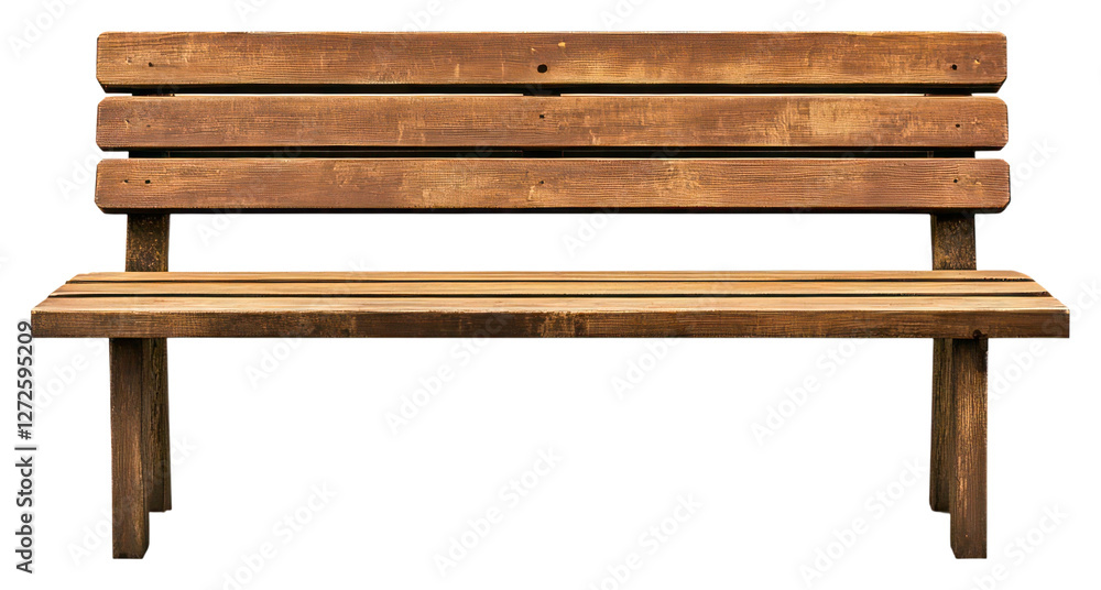 PNG Rustic wooden bench on white PNG Rustic wooden bench on white