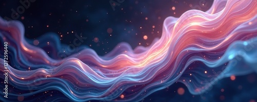 Soft glowing mother of pearl swirls on a dark background, mother of pearl, pearl