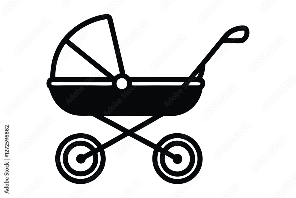 Baby Stroller Icon High Quality Vector Symbols for Parenting and Baby Themed Designs Baby Stroller Icon High Quality Vector Symbols for Parenting and Baby Themed Designs