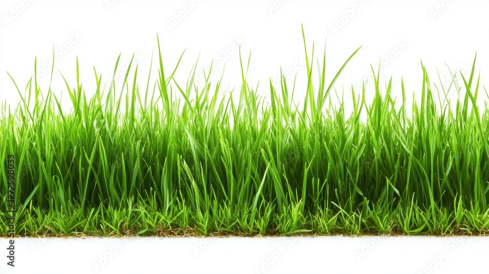 Lush Green Grass with Vibrant Blades Gently Illuminated by Natural Light in a Natural Setting Lush Green Grass with Vibrant Blades Gently Illuminated by Natural Light in a Natural Setting