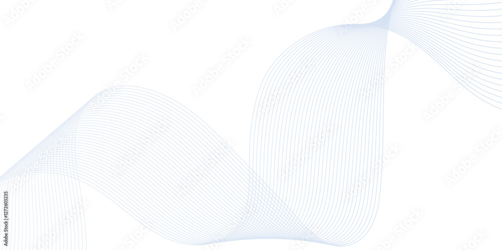Fototapeta premium Abstract wavy lines Isolated background design. Wave modern stream transparent background. 