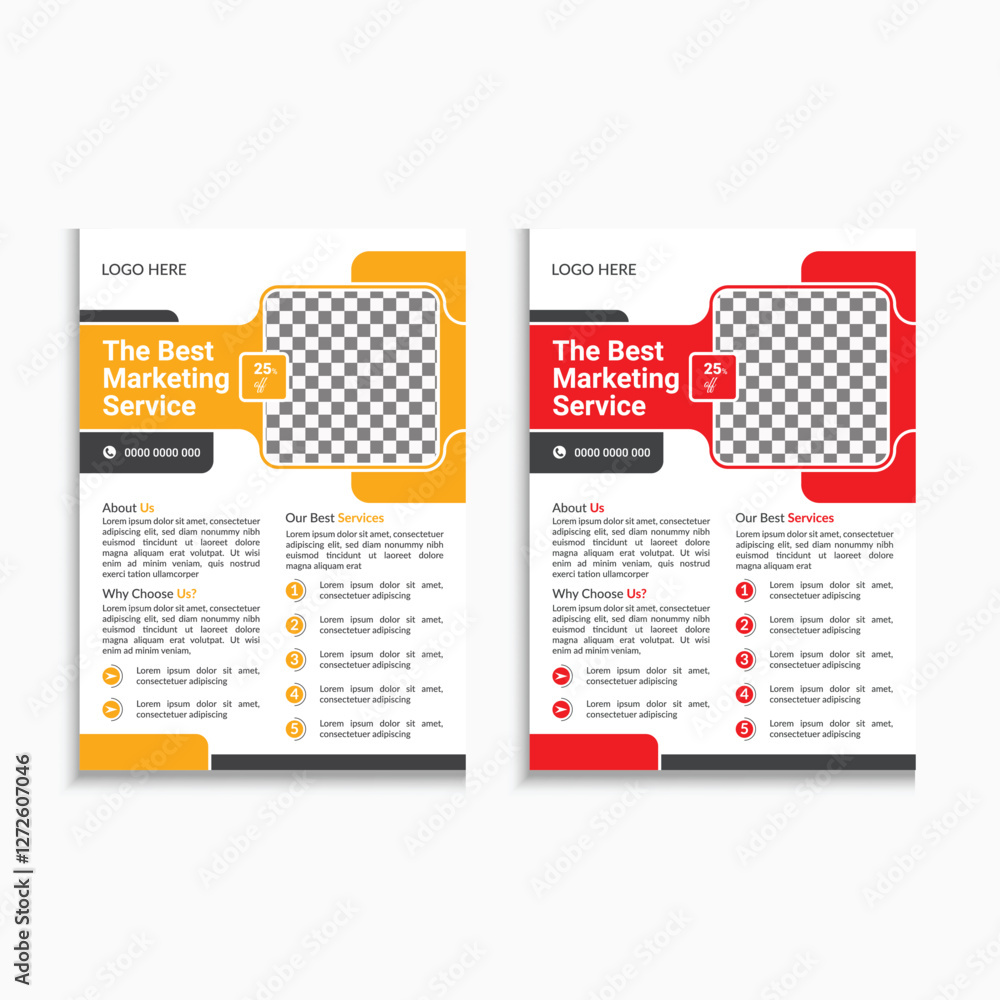 Obraz premium Business flyer template design for company corporate poster