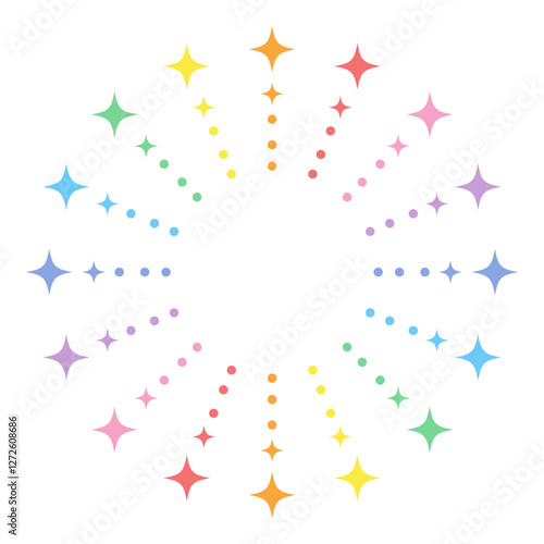 キラキラ光るシンプルな花火