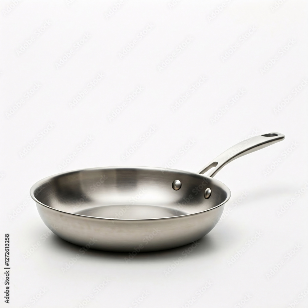 Pan isolated on a white background. Kitchen utensils for cooking front view Pan isolated on a white background. Kitchen utensils for cooking front view