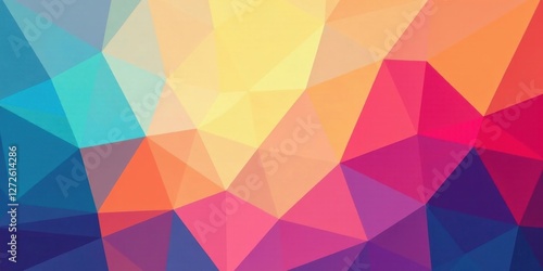 Abstract Colorful Geometric Low Poly Background Design Featuring Vibrant Hues and Triangular Shapes Ideal for Presentations and Digital Projects