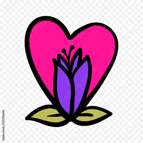 Hand drawn heart on white background. Valentines Day vector elements heart shapes love