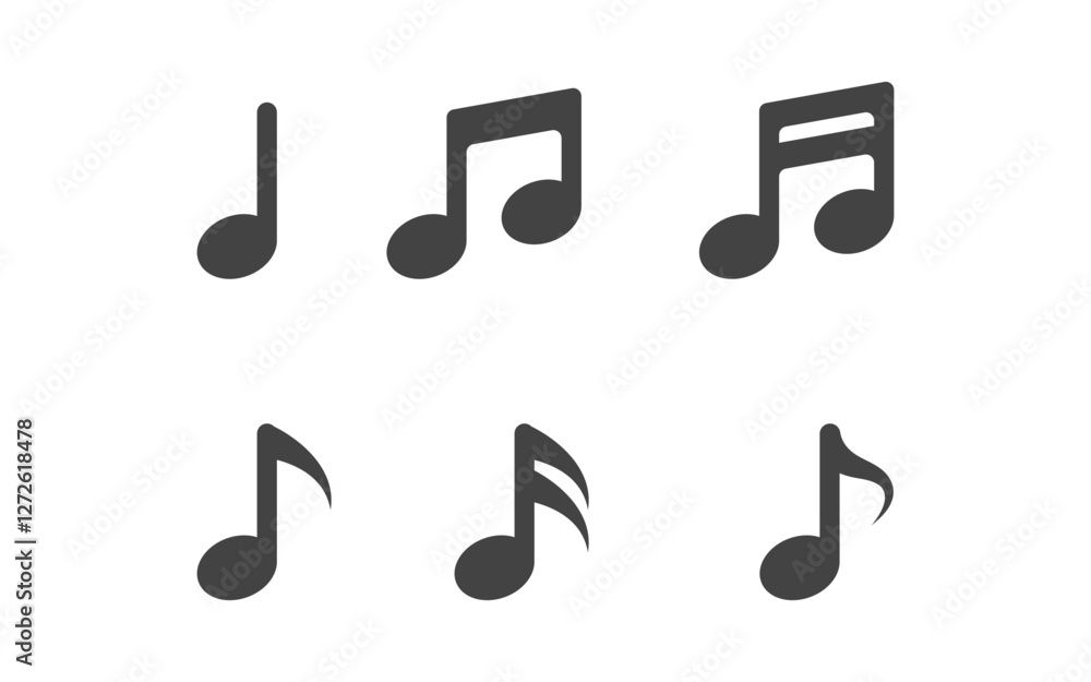 Music note Icon Logo Vector illustration design Music note Icon Logo Vector illustration design