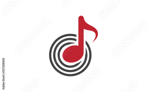 Music note Icon Logo Vector illustration design