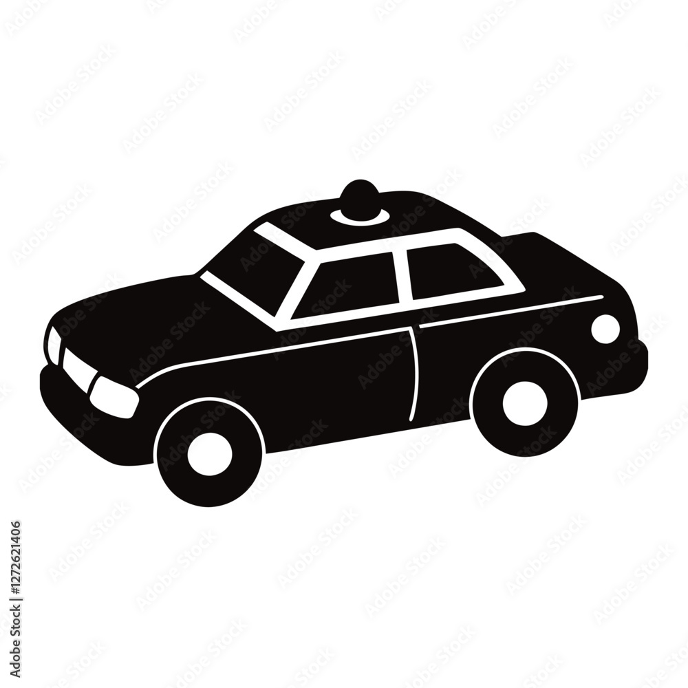 Fototapeta premium black and white car vector illustration