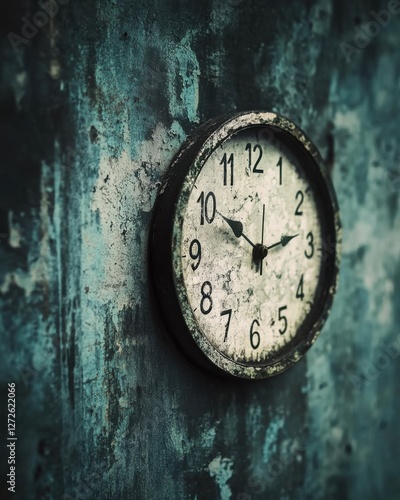 Wallpaper Mural Dementia risk illustrated by a faded clock on a wall. Featuring soft light and blurred numbers Torontodigital.ca