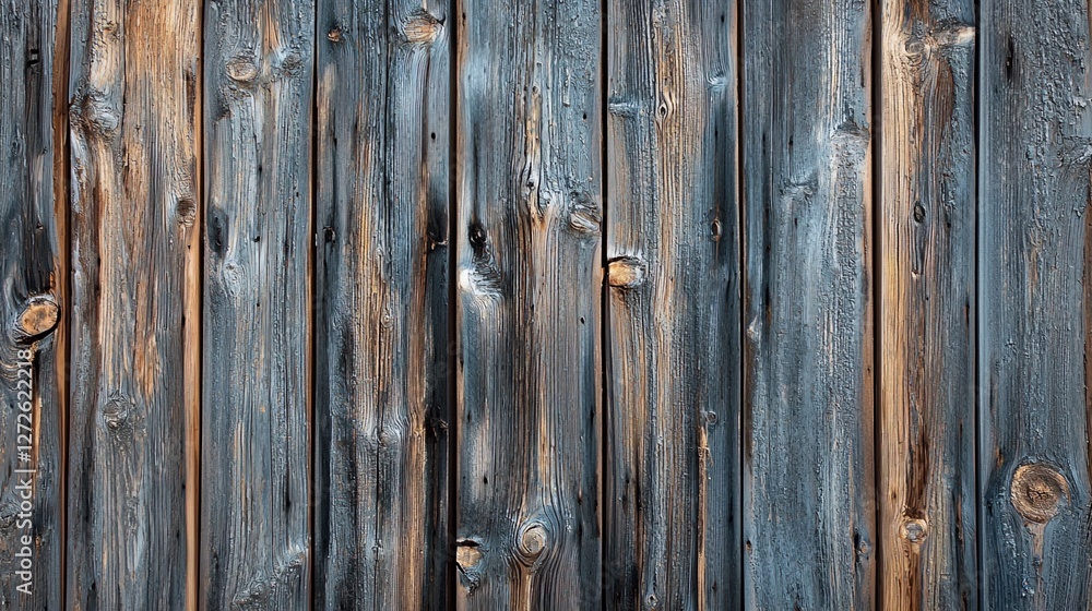 Fototapeta premium Wooden fence with textured brown and black wood pattern and natural background detail