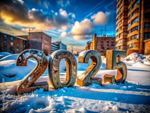 Wallpaper Mural Snowy 2025 Numbers in Abandoned Winter Landscape - Urban Exploration Photography Torontodigital.ca