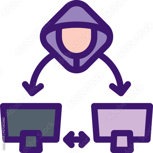 Man in the middle attack Icon