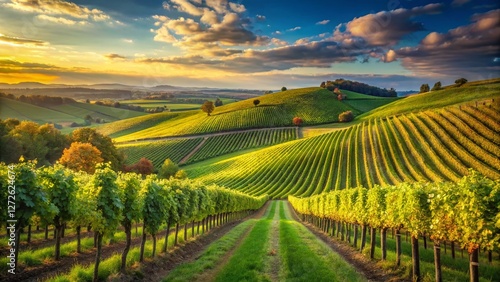 Wallpaper Mural South Moravia Vineyard: Rolling Hills of Vitis Vinifera Grapes, Czech Republic Torontodigital.ca