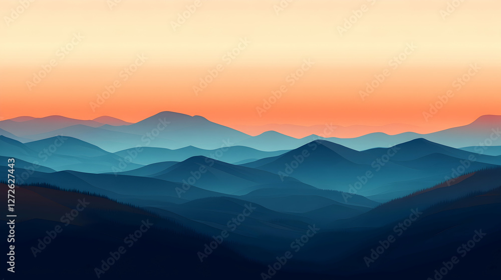 view of soft gradients blending seamlessly view of soft gradients blending seamlessly
