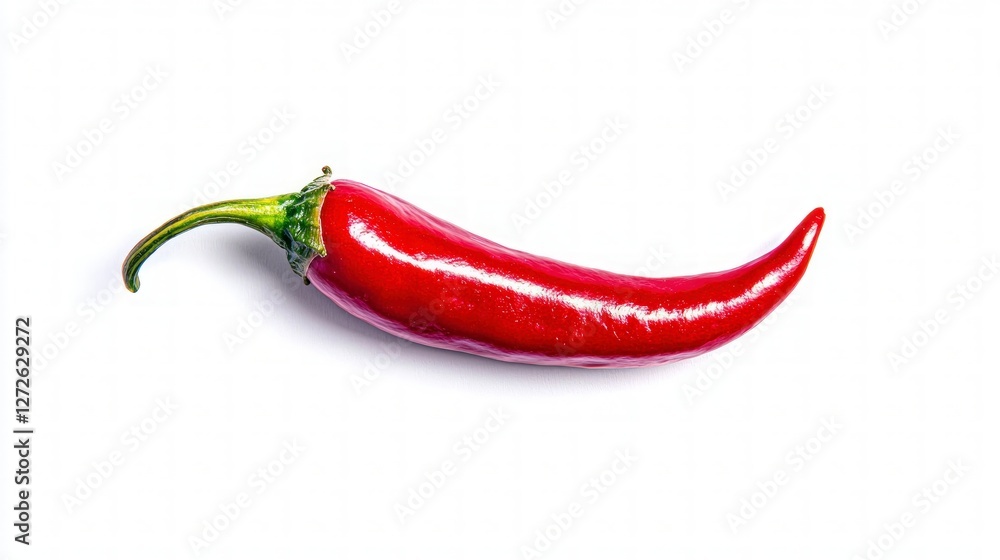 Spicy Red Chili Pepper Isolated Culinary Ingredient Hot Food Spicy Red Chili Pepper Isolated Culinary Ingredient Hot Food