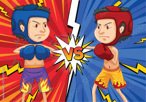 Boxing Match Showdown: Red vs Blue