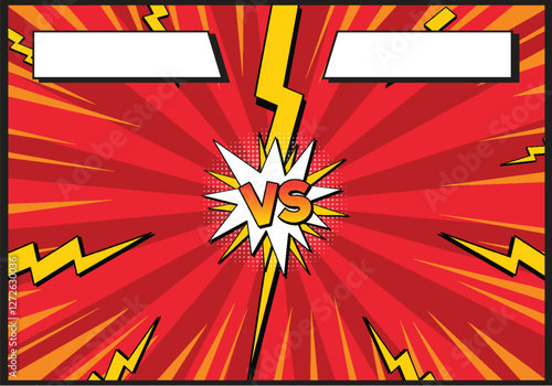 Comic Style Versus Battle Background