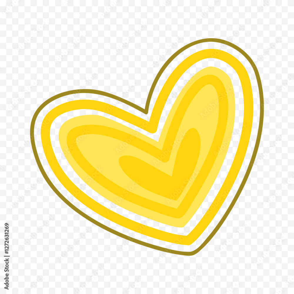 Fotografie Hand drawn heart on white background