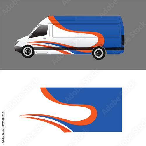 vector design decal livery background cargo van car