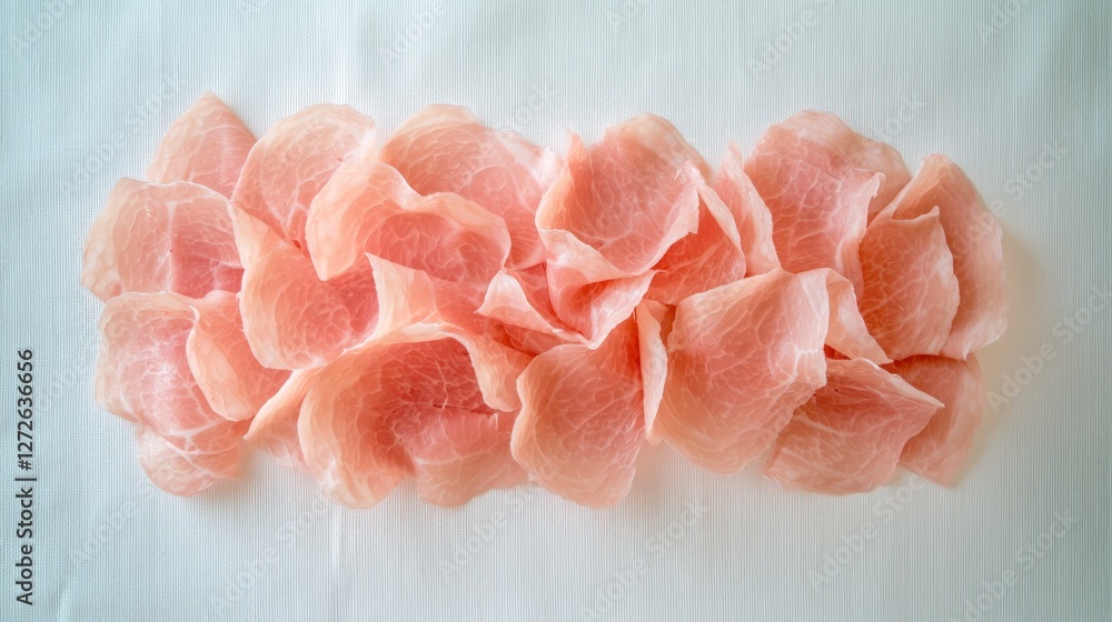 Delicious Pink Ham Slices Culinary Delicacy Food Photography Gourmet Meat Delicious Pink Ham Slices Culinary Delicacy Food Photography Gourmet Meat