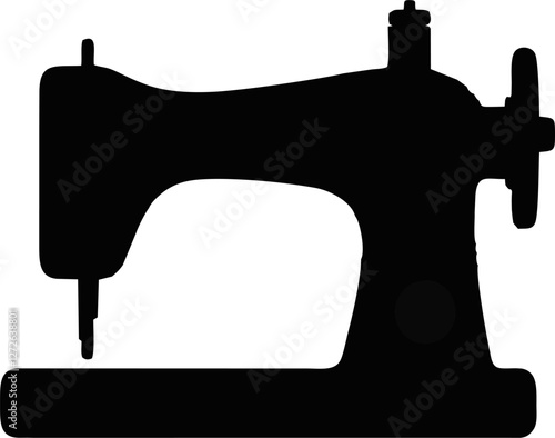 sewing machine icon. sewing machine logo,custom vektor logo template. Quality sewing machine drawing black