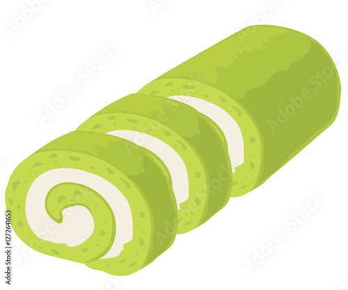 抹茶ロールケーキ