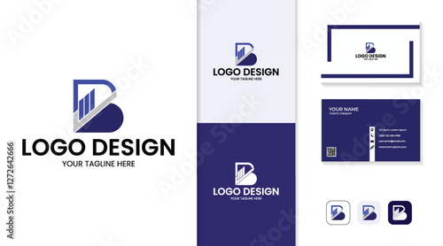 Investment logo finance logo, financial investment logo, business logo with letter B