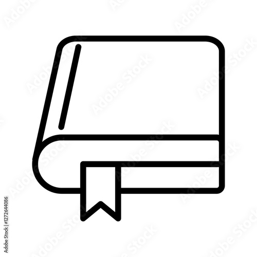 Book icon  vector illustration, pictogram isolated on white background. color editable