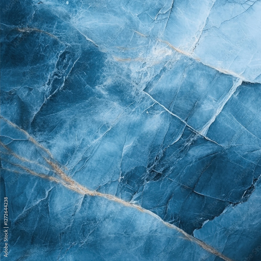 Naklejka premium Captivating Blue Marble Texture with Subtle Veins, Ideal for Elegant Backgrounds, Modern Designs, and Artistic Projects Showcasing Natural Stone Characteristics